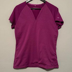 Nike Golf Tour Performance Women's Dri-Fit Short Sleeve Tee Magenta Size Large